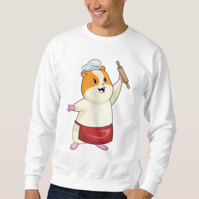 Sweatshirt Hamster comme boulon avec broche à rouleaux (Devant)