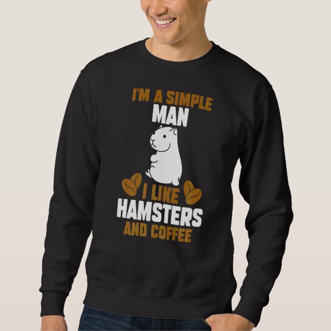 Sweatshirt Hamster de café pour hommes (Devant)