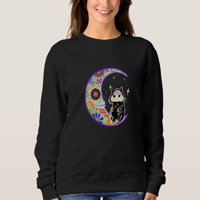Sweatshirt Hamster Dia De Los Muertos squelette   (Devant)