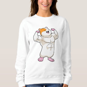 Sweatshirt Hamster en Bodybuilder avec de grands Muscles