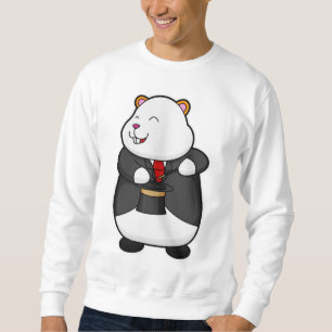 Sweatshirt Hamster en magicien avec baguette magique et Casqu