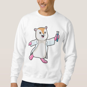 Sweatshirt Hamster en tant que scientifique avec tube d'essai