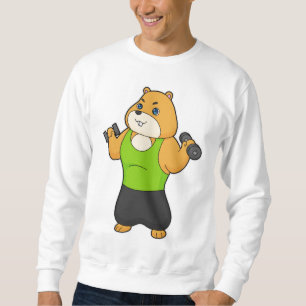 Sweatshirt Hamster Fitness Dumbbell
