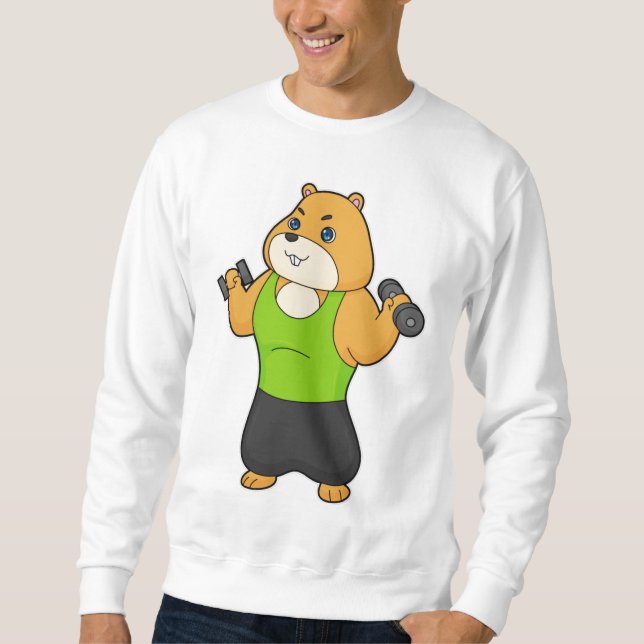 Sweatshirt Hamster Fitness Dumbbell (Devant)
