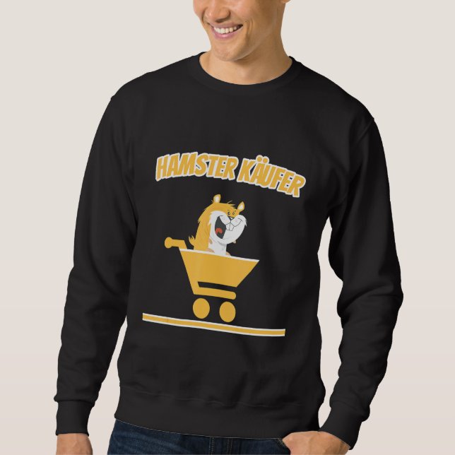 Sweatshirt Hamster, Hamster Acheteur, Trolley (Devant)