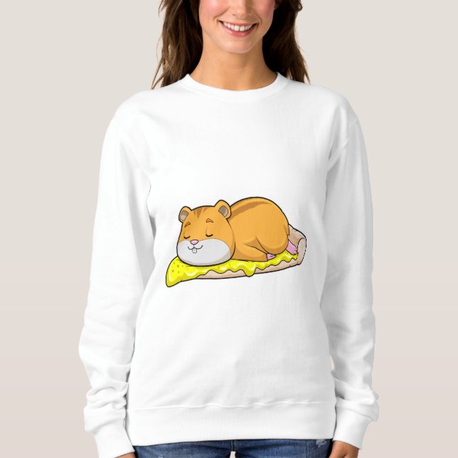 Sweatshirt Hamster & Pizza au fromage (Devant)