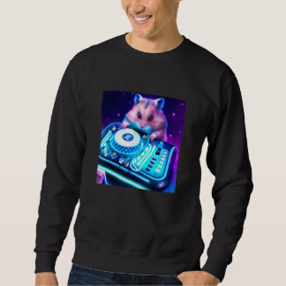 Sweatshirt Hamster Vaporwave DJ Esthétique Garçons Filles Hom