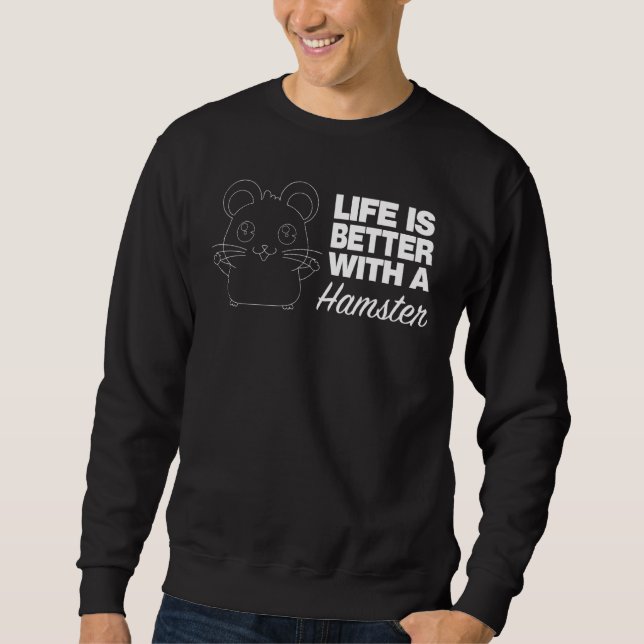 Sweatshirt Hamster Vêtements Meilleur Hamsters Design (Devant)