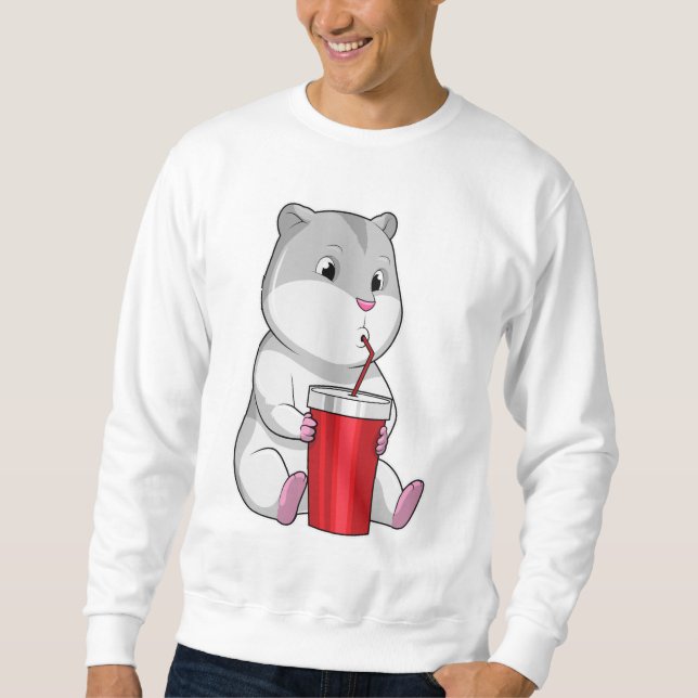 Sweatshirt Hamster with Mug & Drinking straw (Devant)