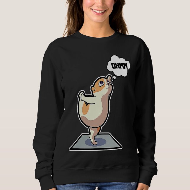 Sweatshirt Hamster Yoga Poses Sport Gymnastics Ohm Heartbeat  (Devant)