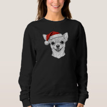 Hand-Drawn Chihuahua Christmas Custom Name Dog