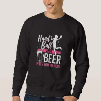 Sweatshirt Handball Féminin Et Bière Graphique Filles Femmes 