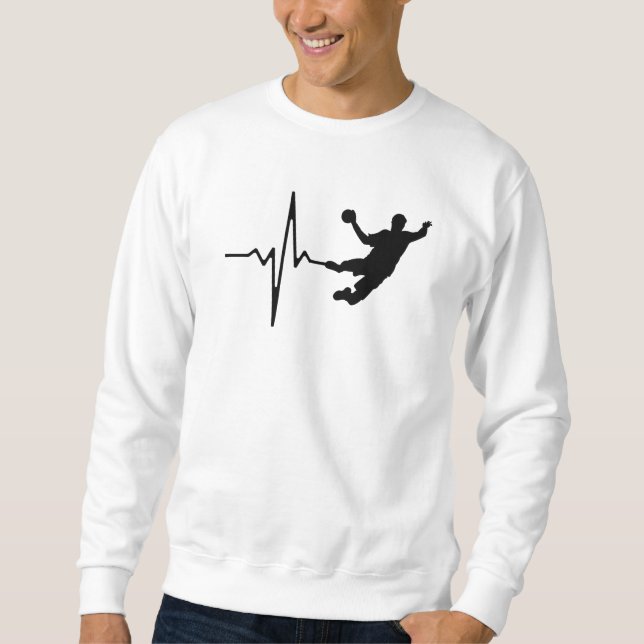 Sweatshirt Handball - Handball Player Heartbeat (Devant)