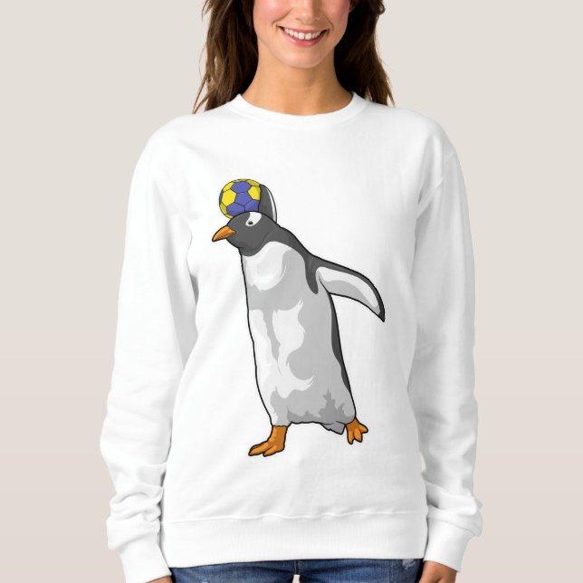 Sweatshirt Handball joueur de pingouin Handball (Devant)