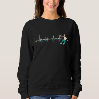 Sweatshirt Handball Player Hearbeat Handballer Team Ball Spo