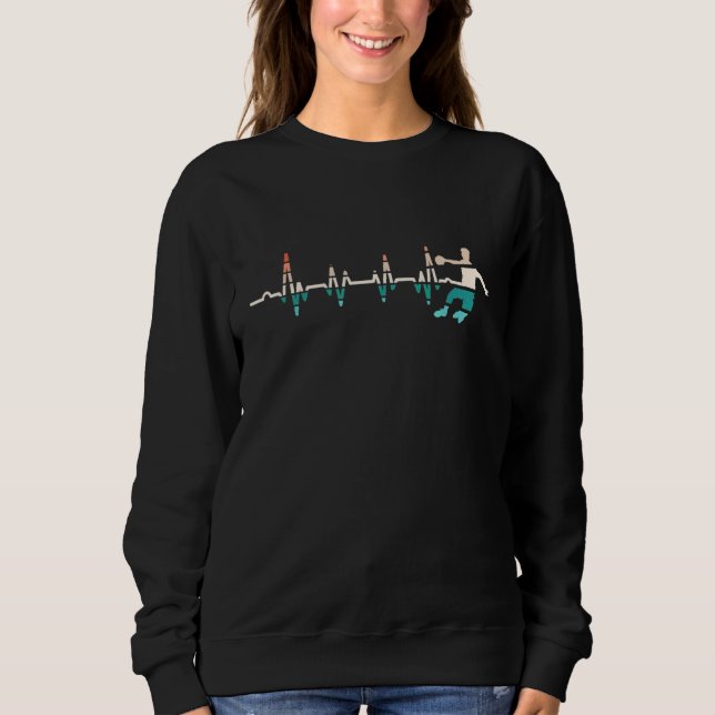 Sweatshirt Handball Player Hearbeat Handballer Team Ball Spo (Devant)