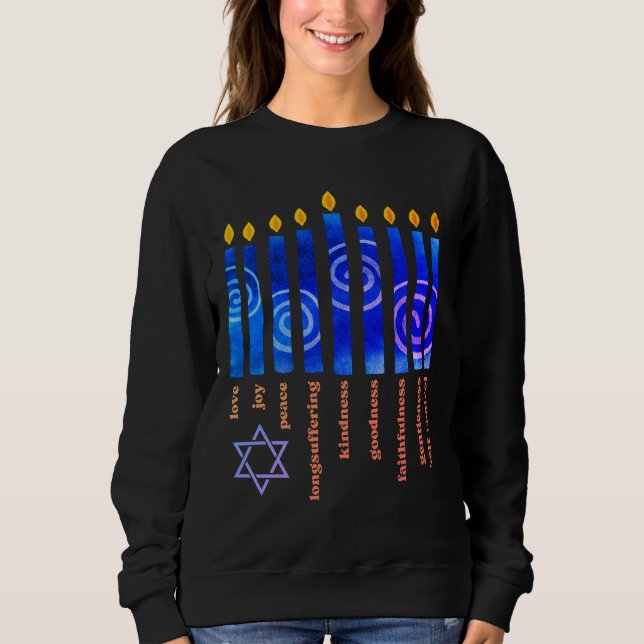 Sweatshirt HANOUKKA Spirituel Fruit Christian (Devant)