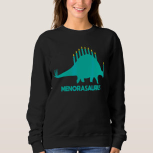 Sweatshirt Hanukkah Dinosaure Stégosaure Dino Menorah 3