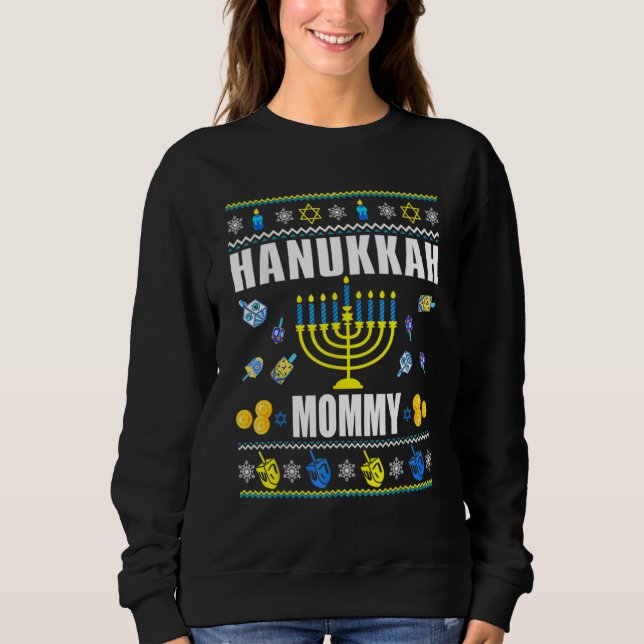 Sweatshirt Hanukkah Mommy Jew Chanukah Ugly Sweater Pajamas (Devant)