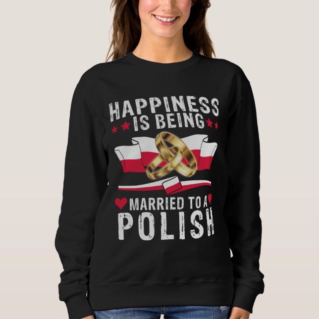 Sweatshirt Happiness Is Being Husband And Wife Married To A P (Devant)