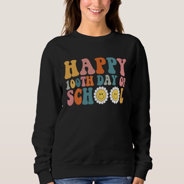 Sweatshirt Happy 100th Day of Kindergarten School Teacher Stu (Devant)