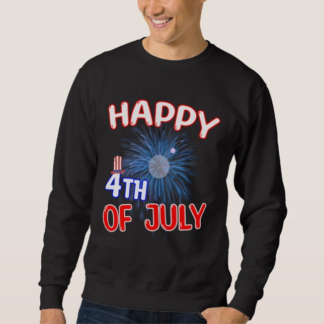 Sweatshirt Happy 4th of July (Devant)