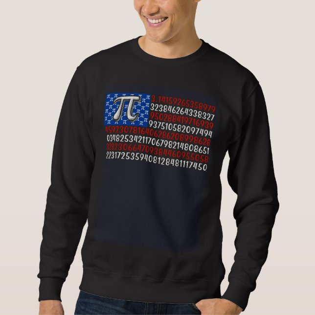 Sweatshirt Happy American flag Pi day Mathematics Pi School T (Devant)