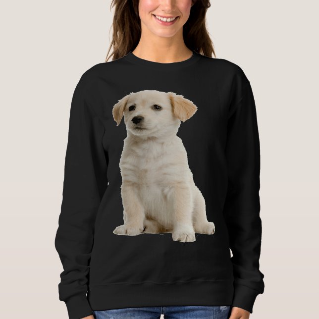 Sweatshirt Happy Black Lab Labrador Retriever (Devant)