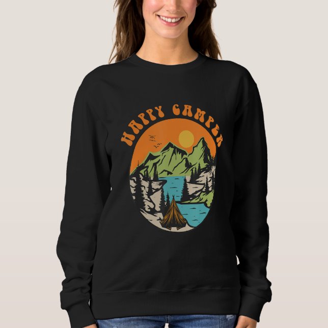 Sweatshirt Happy Camper  Camping  Adventure (Devant)