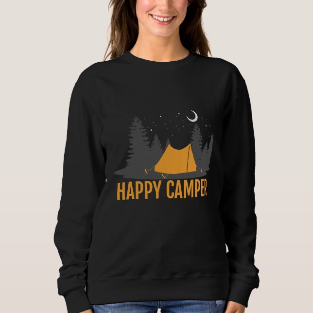 Sweatshirt Happy Camper Design (Devant)