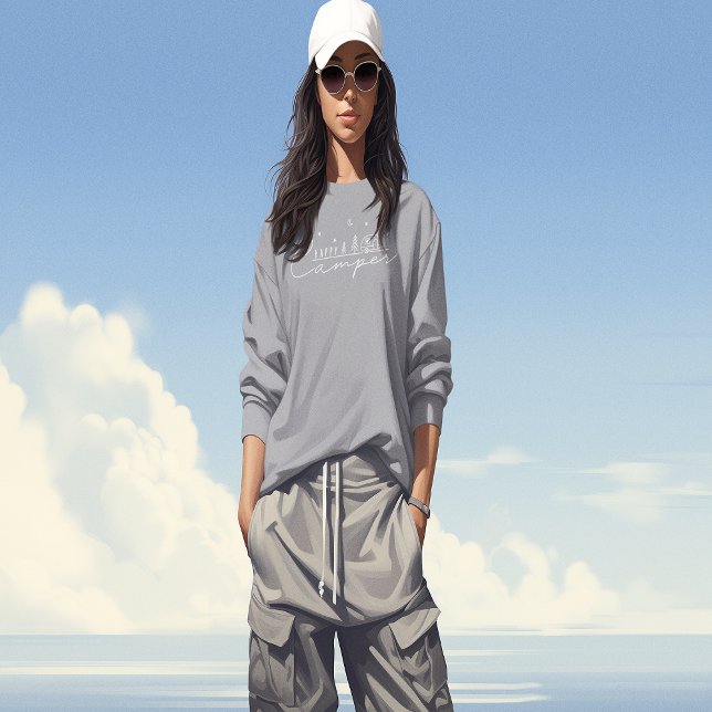 Sweatshirt Happy Camper Silhouette (Happy Camper Silhouette Sweatshirt)