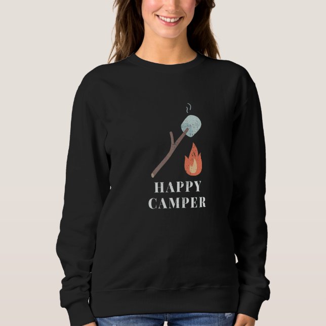 Sweatshirt Happy Campers Marshmallows  Camping Smores (Devant)