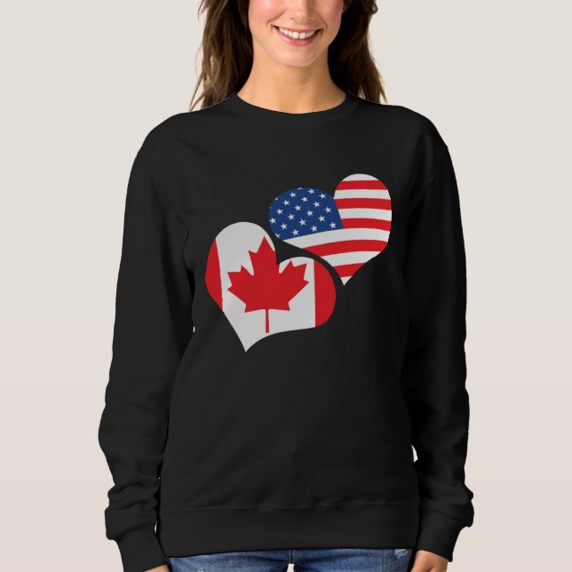 Sweatshirt Happy Canada Day Canadian Canada Flag Maple Leaf   (Devant)