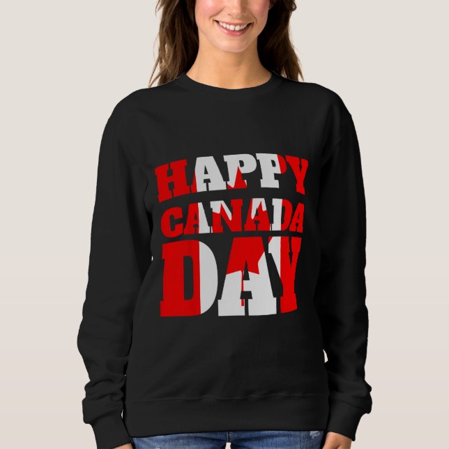 Sweatshirt Happy Canada Day Pride Ottawa Canada Est. 1867 Sou (Devant)
