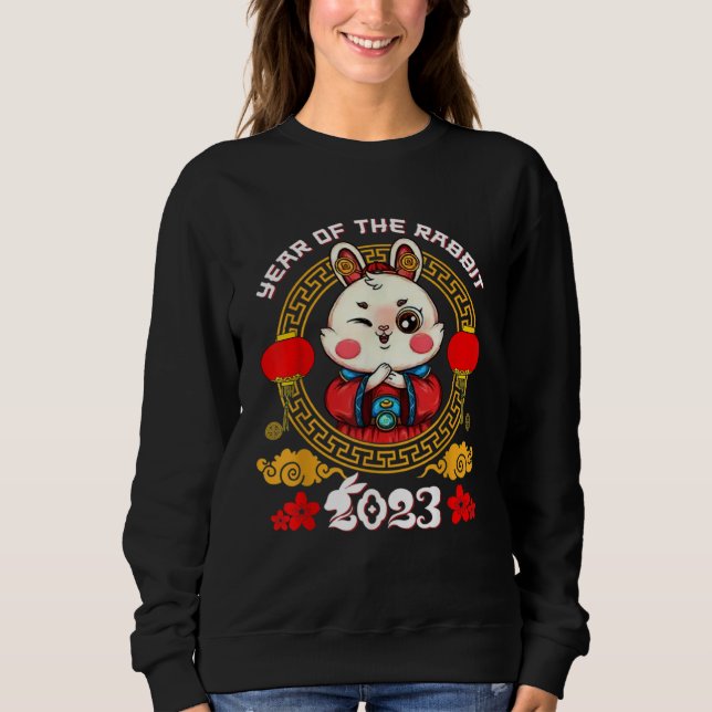 Sweatshirt Happy Chinese New Year 2023 Year Of The Rabbit Hor (Devant)
