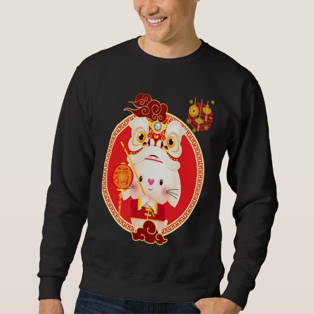 Sweatshirt Happy Chinese new year 2023 year of the rabbit zod (Devant)