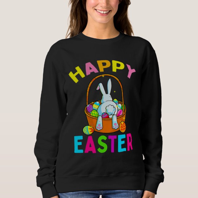 Sweatshirt Happy Easter Day Bunny Egg Hunting Spring Christia (Devant)