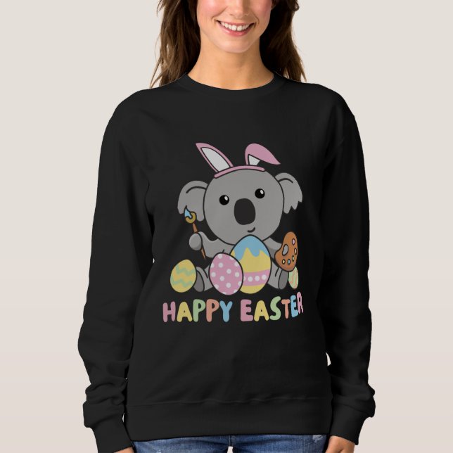 Sweatshirt Happy Easter Sweet Koala For Easter With Easter Eg (Devant)