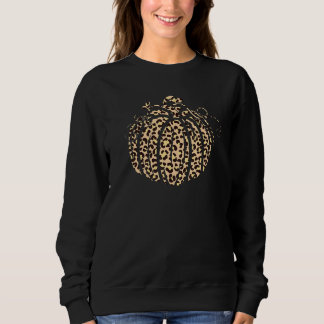 Sweatshirt Happy Fall Animal Leopard Pumpkin  Thanksgiving