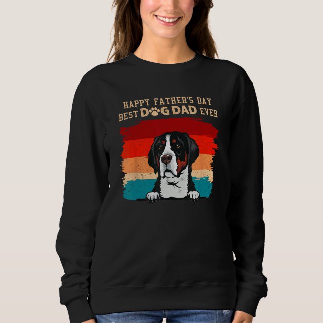 Sweatshirt Happy Father s Day Greater Swiss Mountain Best Dog (Devant)