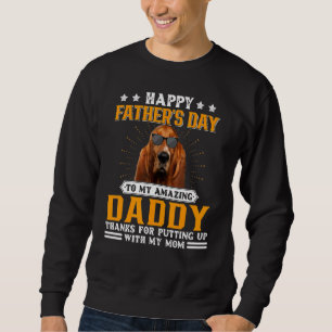 Sweatshirt Happy Fête des pères Basset Hound Chien Papa Pour 