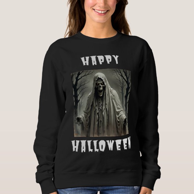 Sweatshirt Happy Halloween Déplaisant Skeleton Homme Sweatshi (Devant)