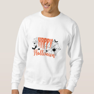Sweatshirt Happy Halloween Éffrayant Spiderwebs