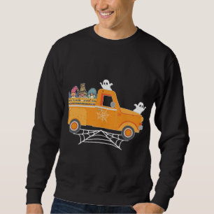 Sweatshirt Happy Halloween Gnome Truck Drive Éffrayant Gnome 