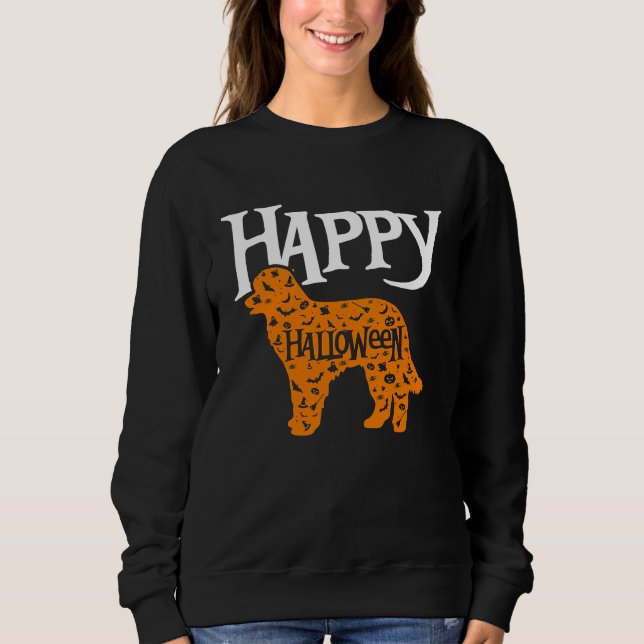 Sweatshirt Happy Halloween Pyrenean Shepherd (Devant)