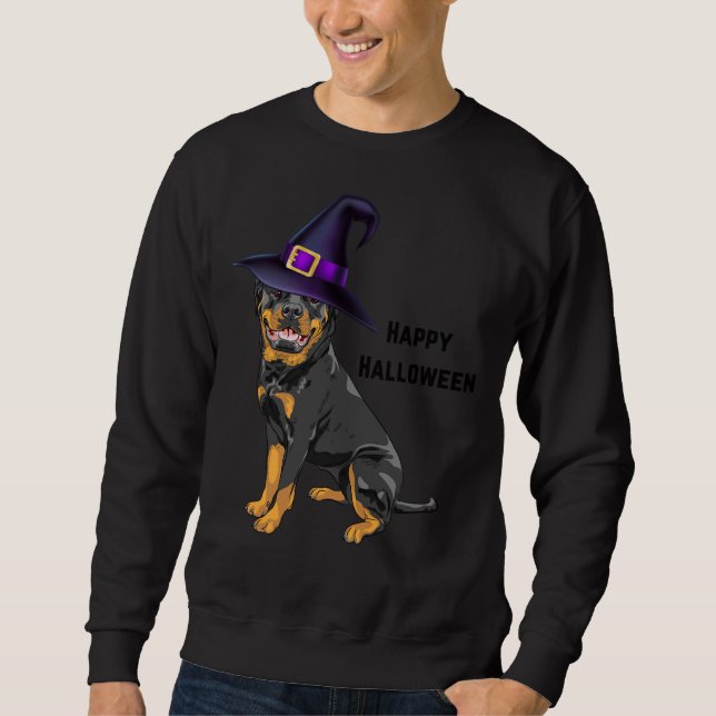 Sweatshirt Happy Halloween Rottweiler (Devant)