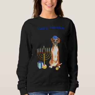 Sweatshirt Happy Hanoukka Boxer Juif Boxer Ugly Sweater Chr