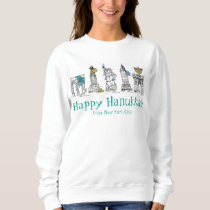 Sweatshirt Happy Hanoukka Chanukah NYC New York Points de rep