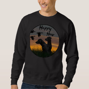 Sweatshirt Happy Hour Retro Chasse De Canard Pour Chasseurs D