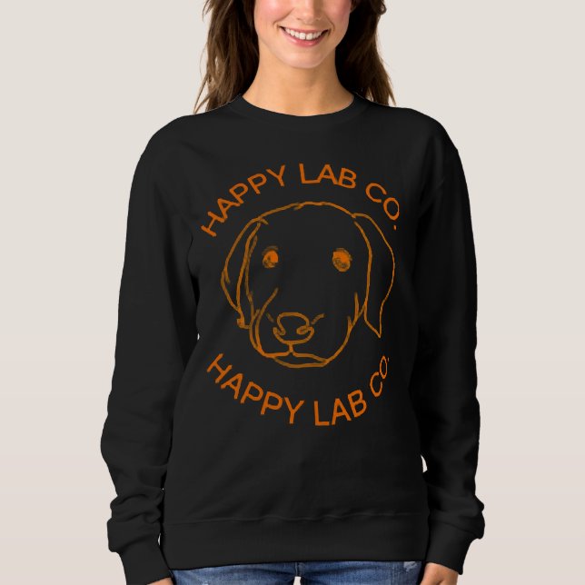 Sweatshirt Happy Lab Orange Lab Puppy Eyes Labrador Labrador  (Devant)